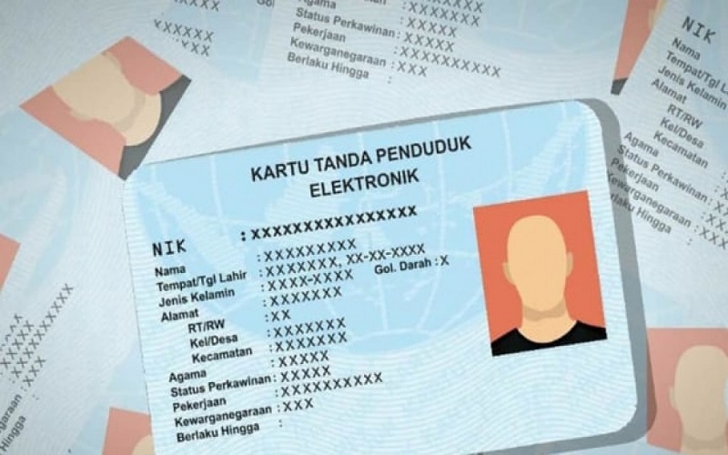 Ilustrasi E-KTP atau KTP Elektronik