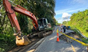 Pemerintah melalui P2JN lakukan perbaikan jalan ambles di Kecamatan Semidang Alas Maras