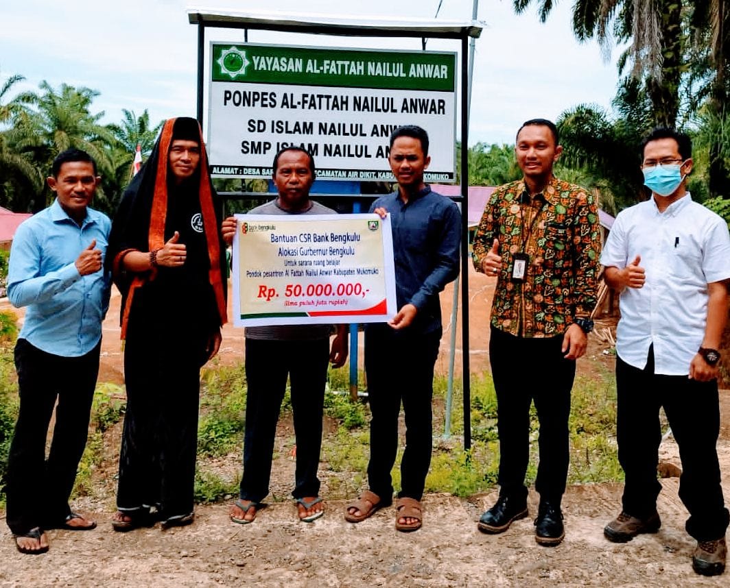 PT. Bank Bengkulu Realisasi Program CSR Untuk Pesantren Alfattah Nainul Anwar