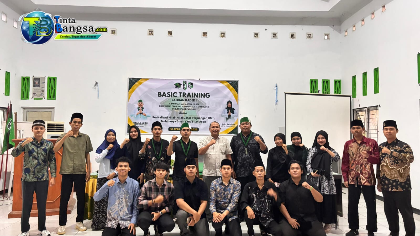 Peserta LK 1 HMI FISIP UNIB saat mengikuti stadium general